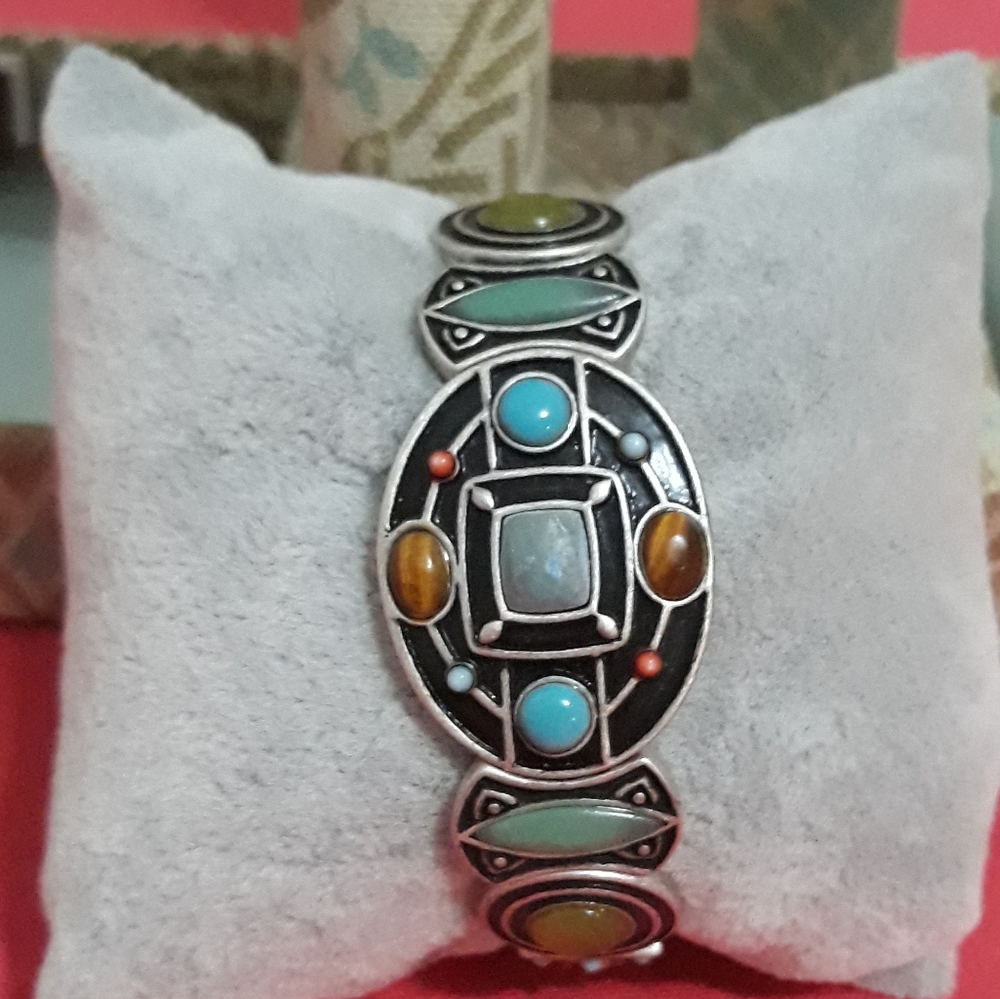 ❤❤ VINTAGE.BRACELET NATIVE AMERICAN SILVER